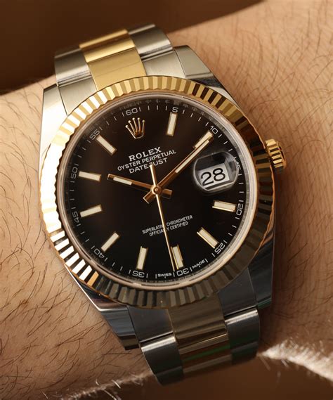 rolex datejust 41 black disal 2 tone|rolex datejust 41 smooth bezel.